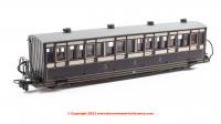 GR-600A Peco FR Short Bowsider Bogie Coach - Victorian Purple Brown 17